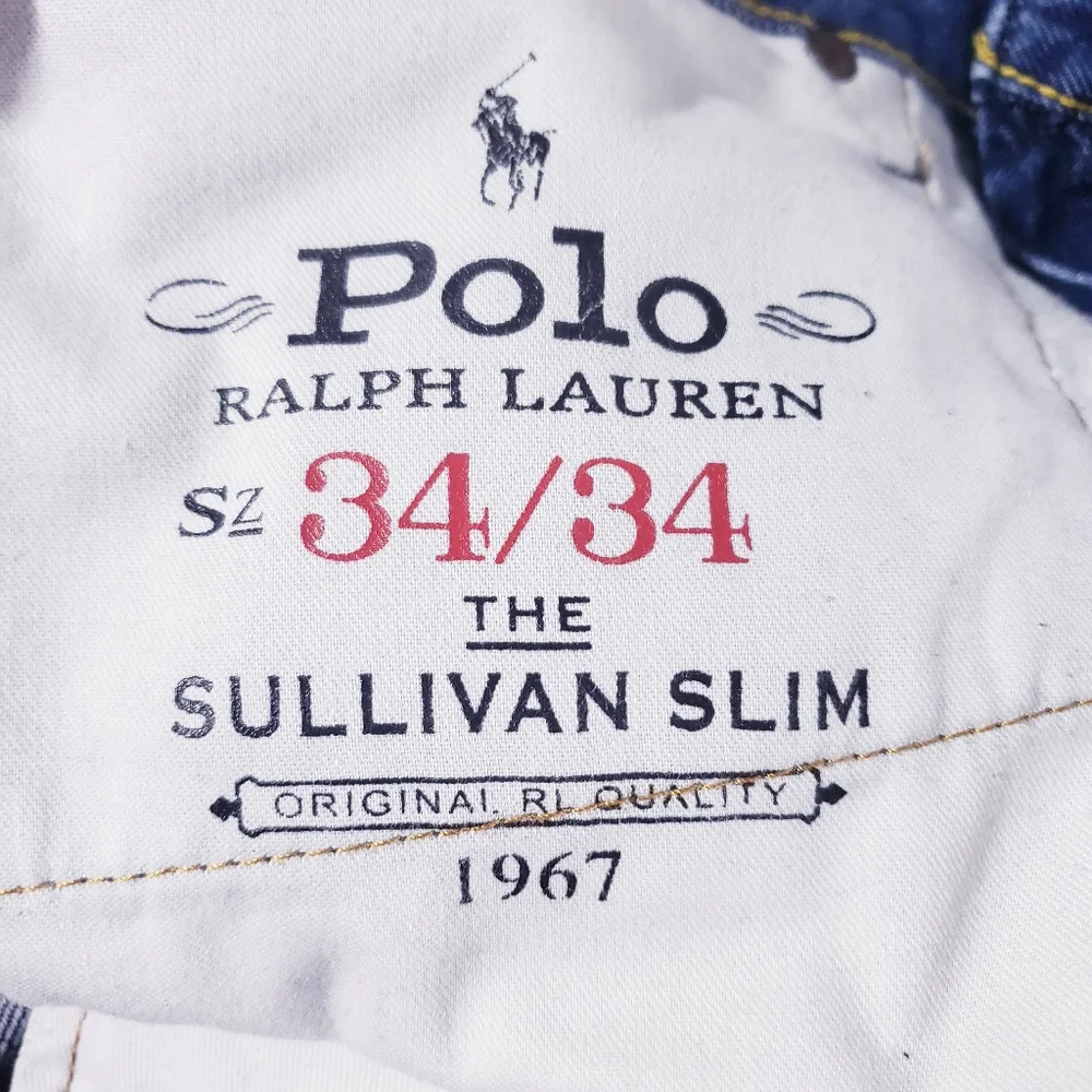Ralph Lauren Polo Men's Size 34 x 34 The Sullivan‎ Slim Denim Jeans